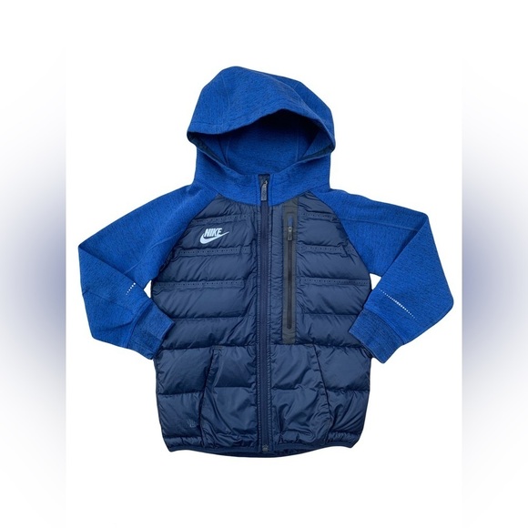 Nike Size XS 6-7 Blue Aeroloft Tech Goose Down Jacket Coat